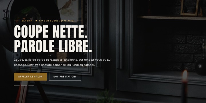 Modèle pour barbier, coiffeur