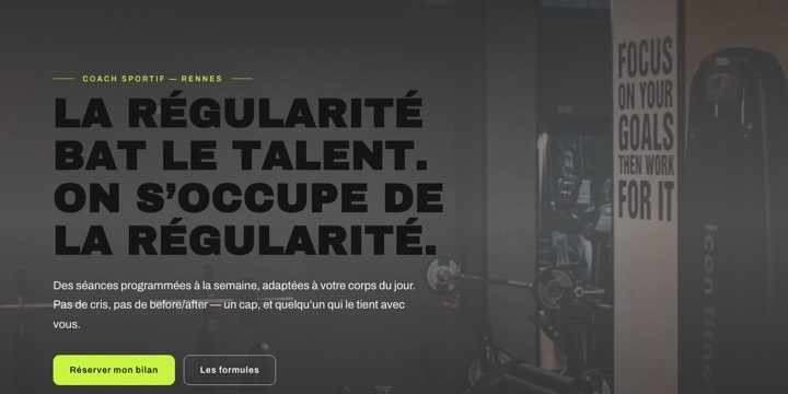 Modèle pour coach sportif