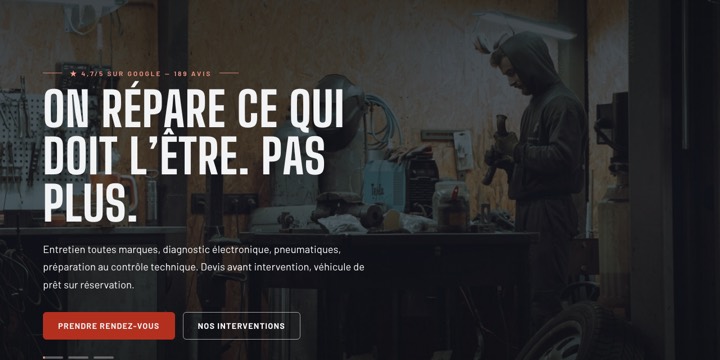 Modèle pour garage automobile