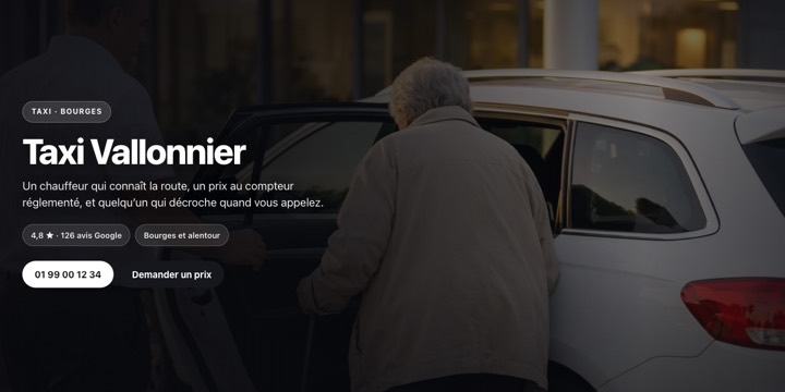 Modèle pour transport, réservation