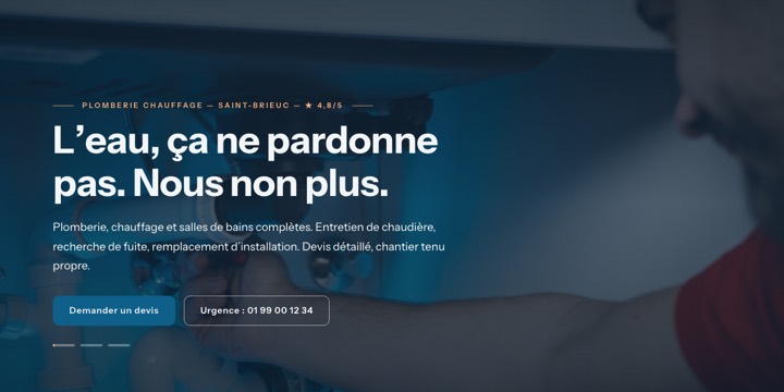 Modèle pour plombier, chauffagiste