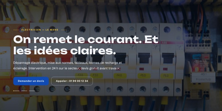 Modèle pour électricien