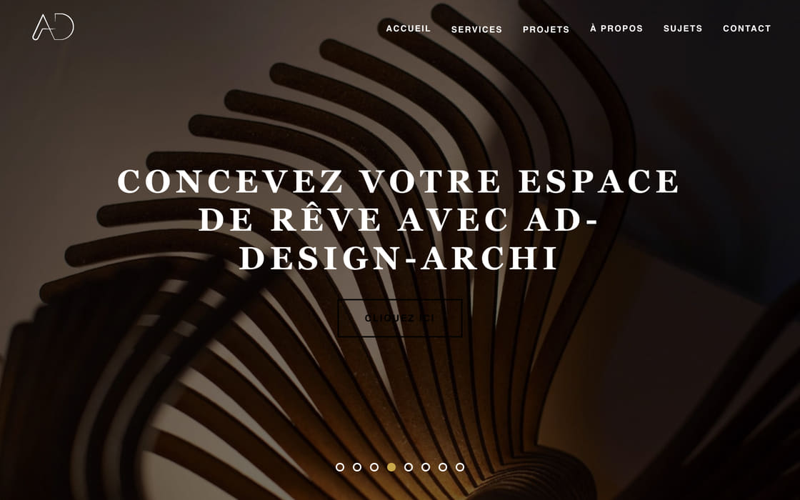 Page d’accueil de AD Design