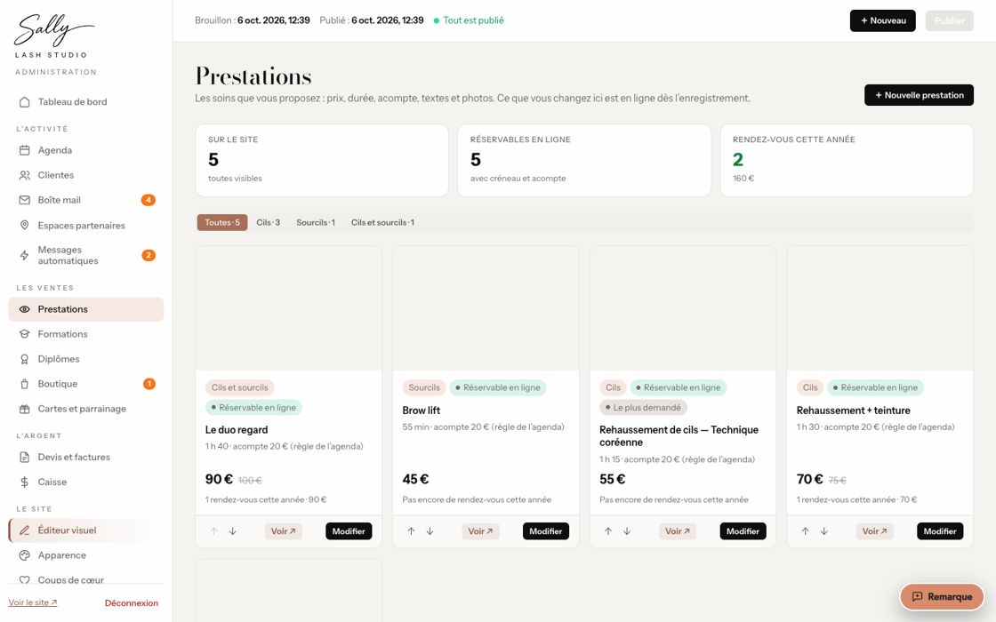 Prestations — sallylashstudio.fr